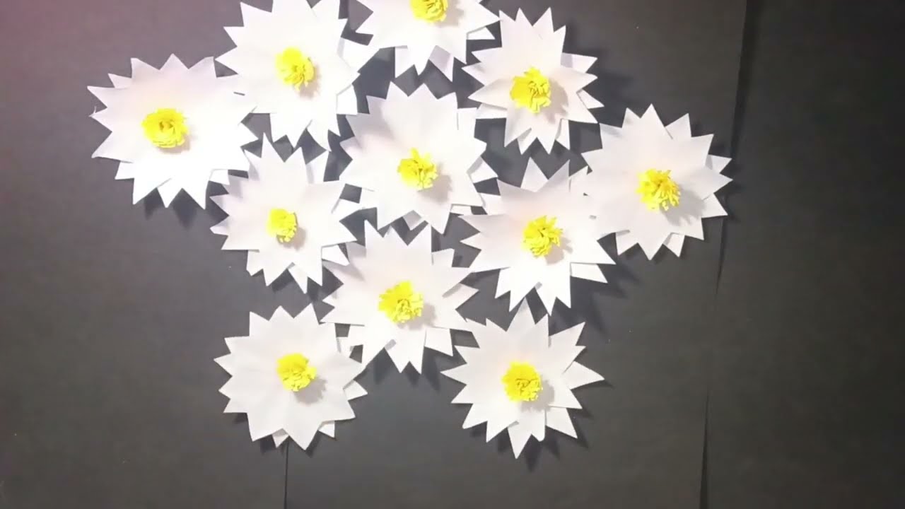 Easy Paper Flower Craft 🌸| Handmade Paper Craft | Home Decor | #diy #craft #homemadepapercraft 