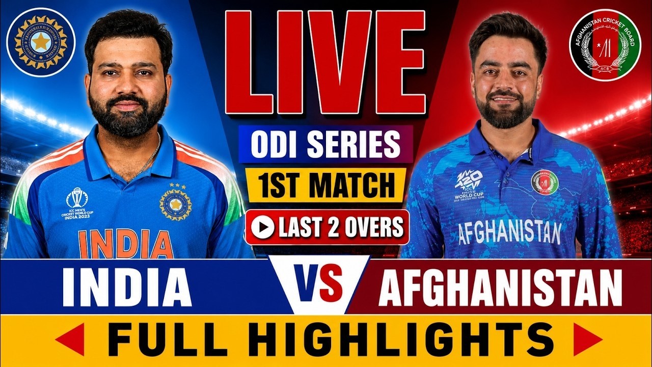 India vs Afghanistan 1st ODI Last 2 Overs Full Highlights | IND vs AFG Last Overs Full Gameplay