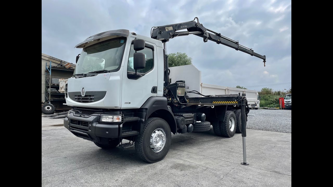 SODEXIM : Camion 6x4 plateau Grue Renault kerax 380 Dxi (VS 2613)