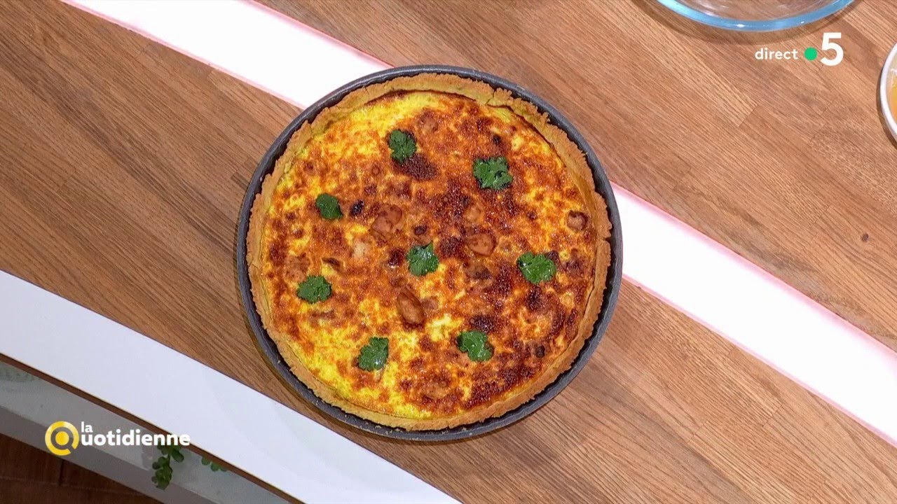 Recette : Tarte salée à l'indienne au poulet - La Quotidienne