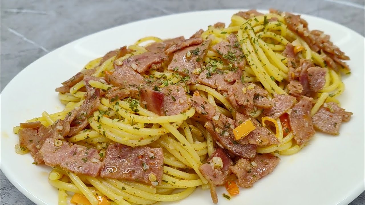 RESEP SPAGETI AGLIO E OLIO SMOKE BEEF