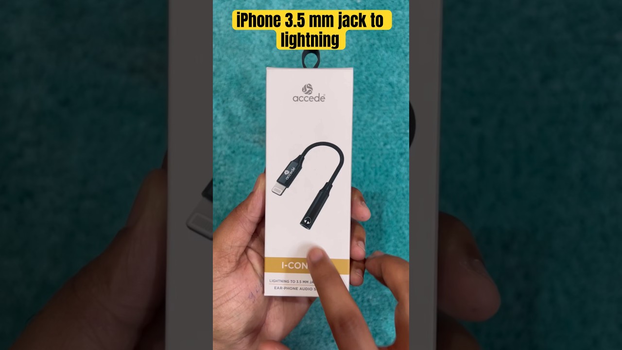 iPhone 3.5 mm jack to lightning connector ⚡️ #shorts