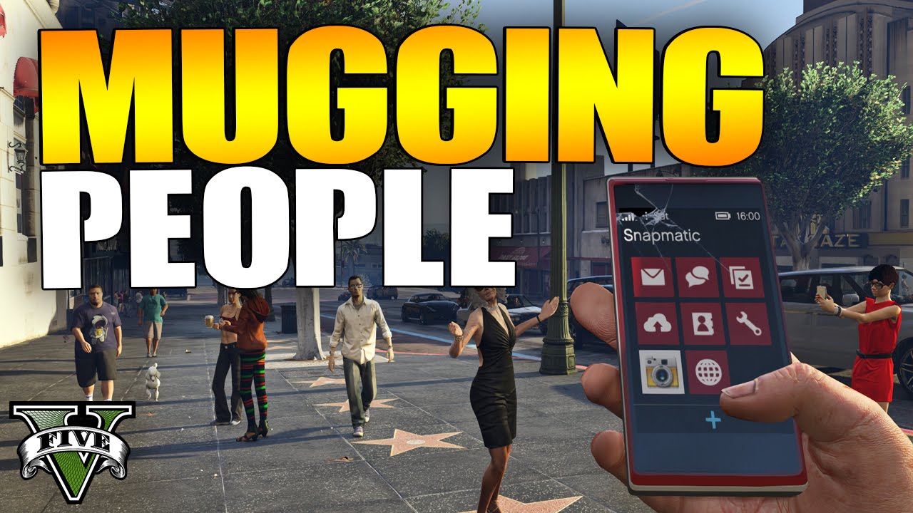 GTA 5 Online - MUGGING PEOPLE #8 (GTA 5 Online Mugger Trolling)