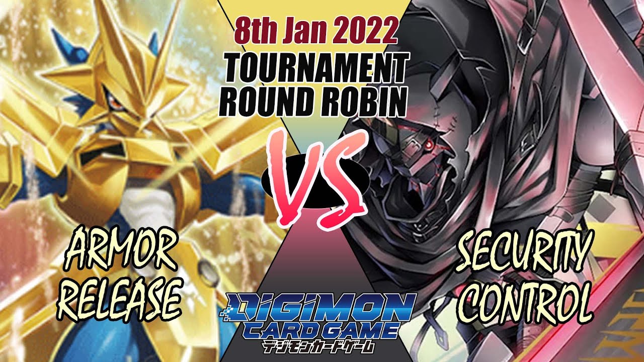Digimon TCG Armor Release Vs Security Control Round Robin BO3! - 8th January 2022