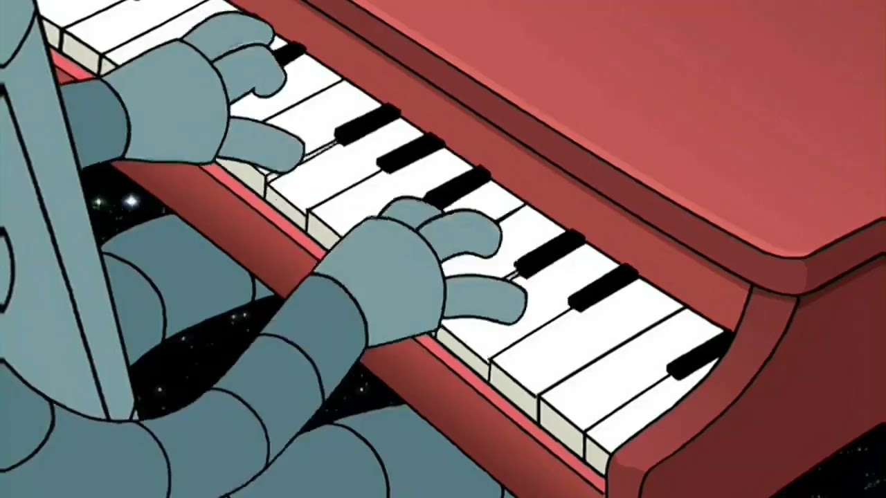 Futurama - bender tocando el piano