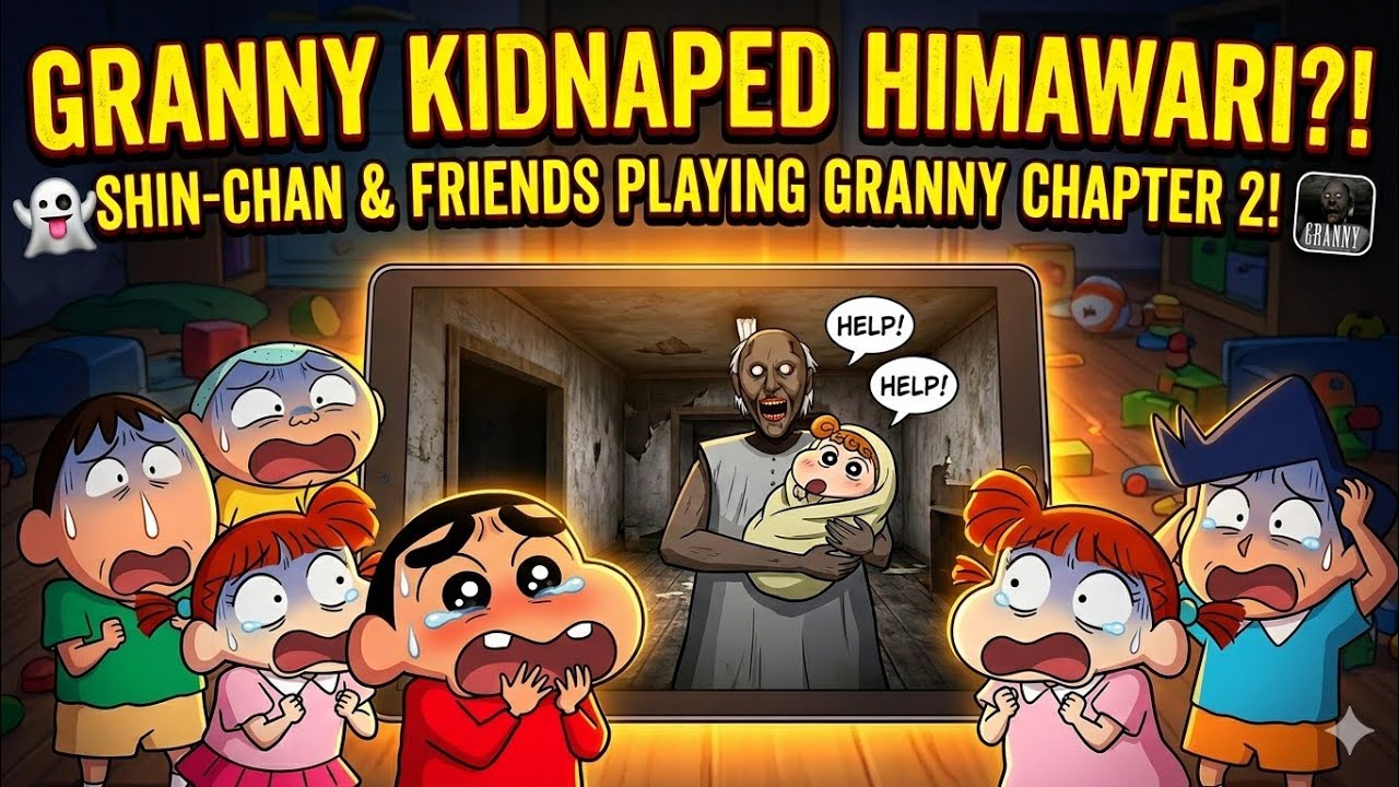 Granny kidnapped shinchan and his friends in his house #1 #himawari #shichan #kazama #nene #bo #maso