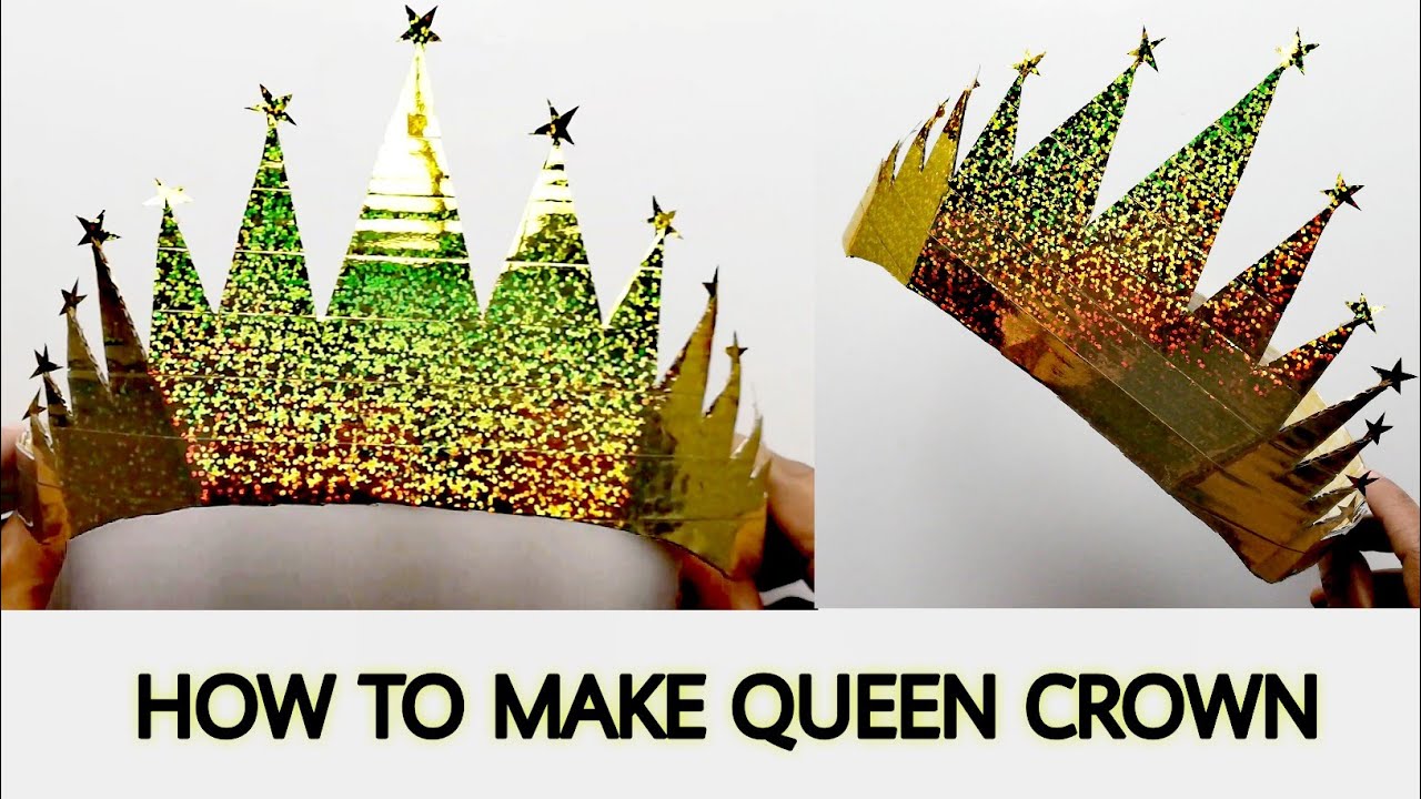 How to make queen crown/DIY cardboard crown craft/crown craft/by craft messenger