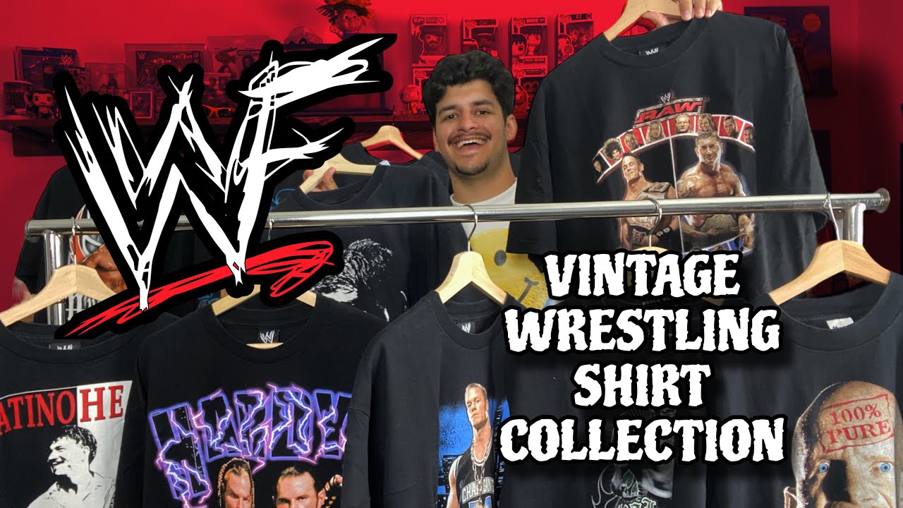 VINTAGE WRESTLING SHIRT COLLECTION VIDEO WWF WWE