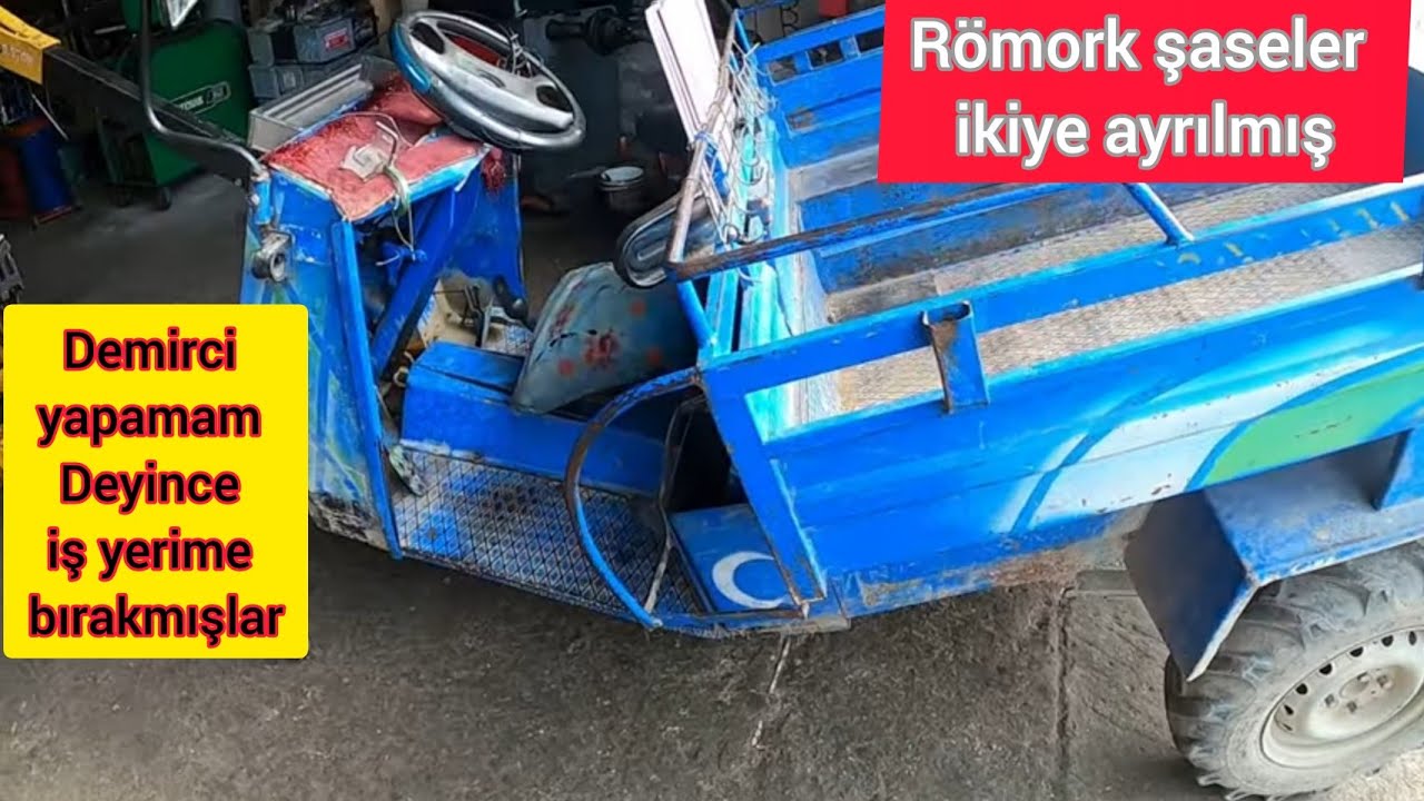 Patpat Römork ikiye ayrılmış / Demirci Yapamam demiş / Kaynak yaparak Tamir ettim