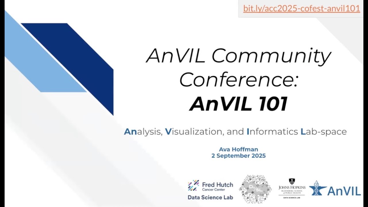 AnVIL Community Conference: AnVIL 101 CoFest Workshop
