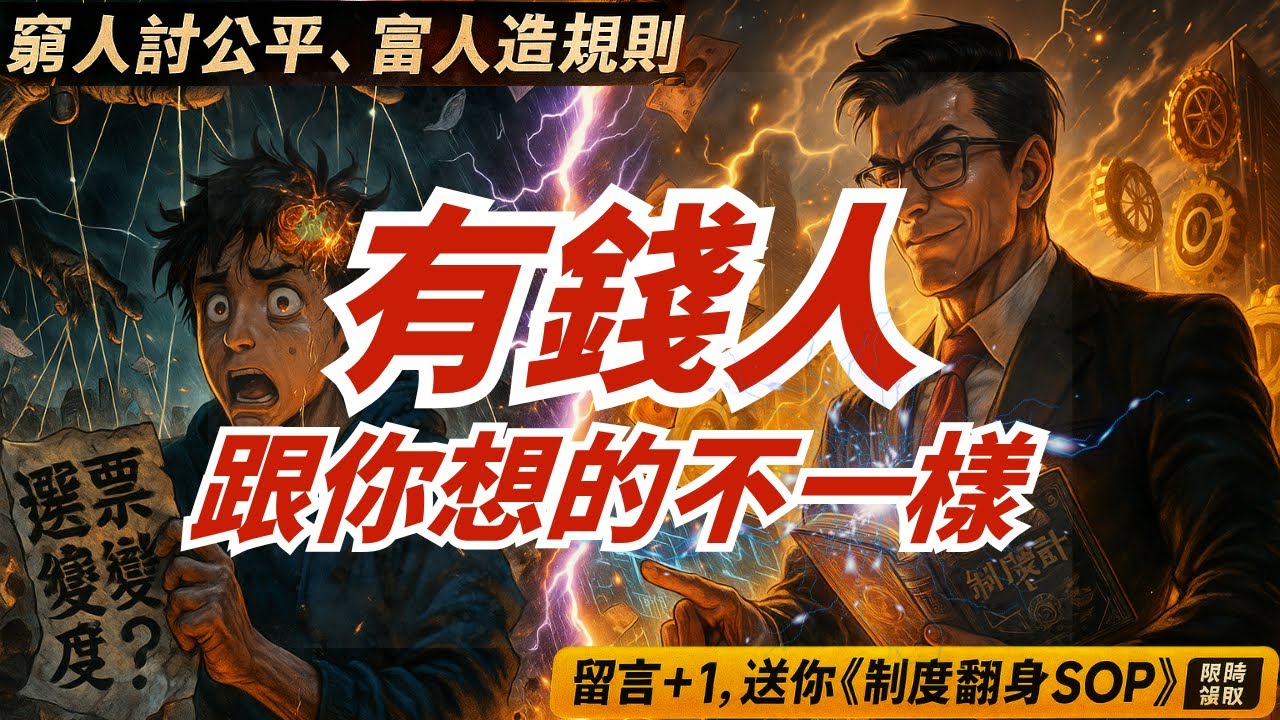 【看懂你就贏了】富人根本不靠投票，他們早就寫好規則｜有錢人跟你想的不一樣｜留言+1送《翻身設計圖》｜財商腦外科，反人性x逆思維