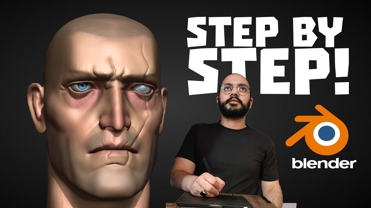 Sculpting In Blender - How to sculpt stylized face