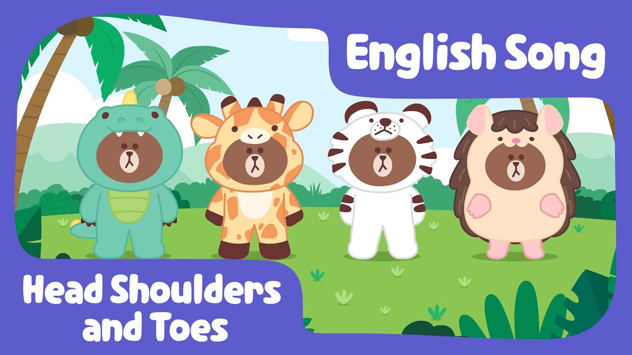 [Brown TV] Head Shoulders Knees and Toes｜KIDS SONG｜Line Friends Kids