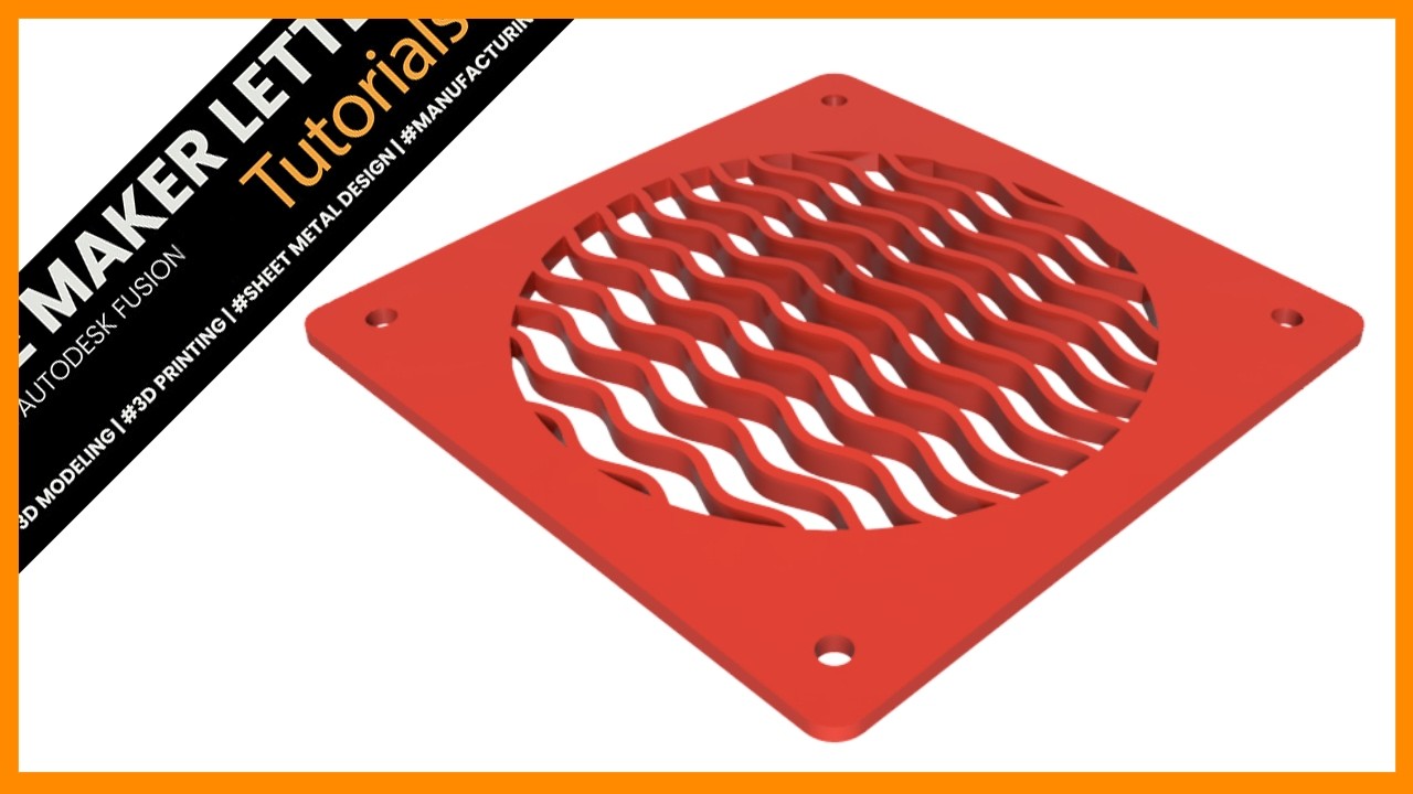 Sine Wave Fan Grille in Fusion – Step-by-Step Tutorial