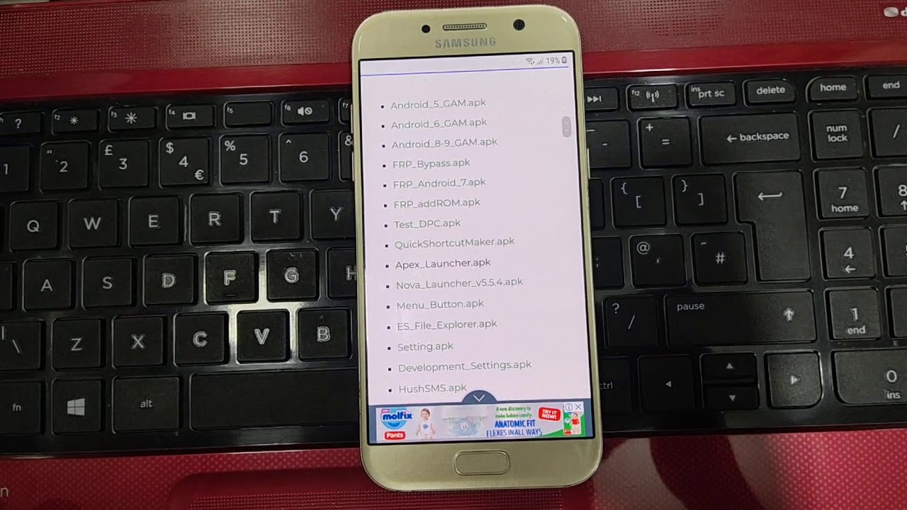 Samsung A520f u4 or u8 frp bypass without pc