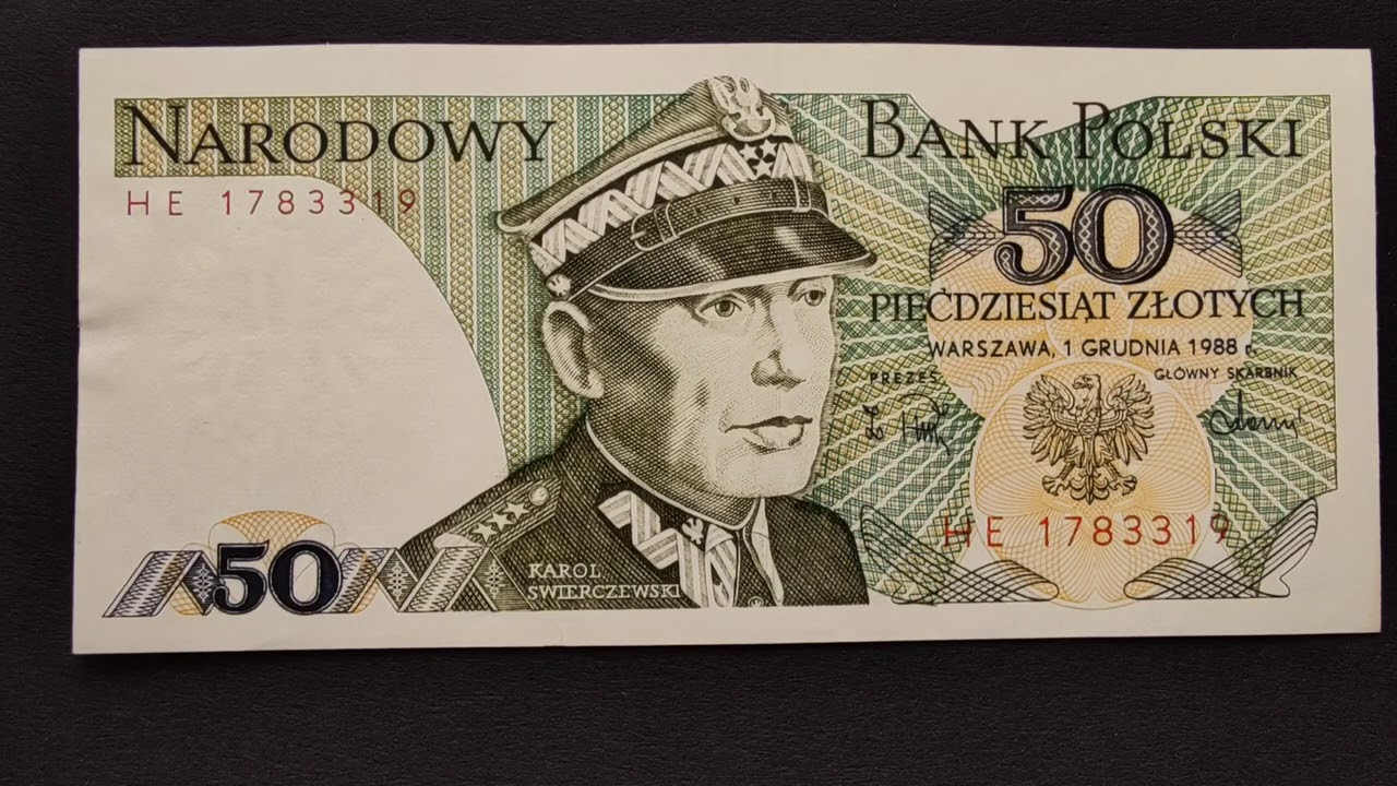 Ceny Banknotów PRL, 50 złotych Karol Świerczewski, cena jak za makulaturę, #Banknot #PRL