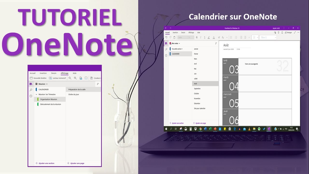 ⭐OneNote 2020 Tutoriel français - Comment utiliser OneNote (créer un calendrier⭐ et des blocs notes)