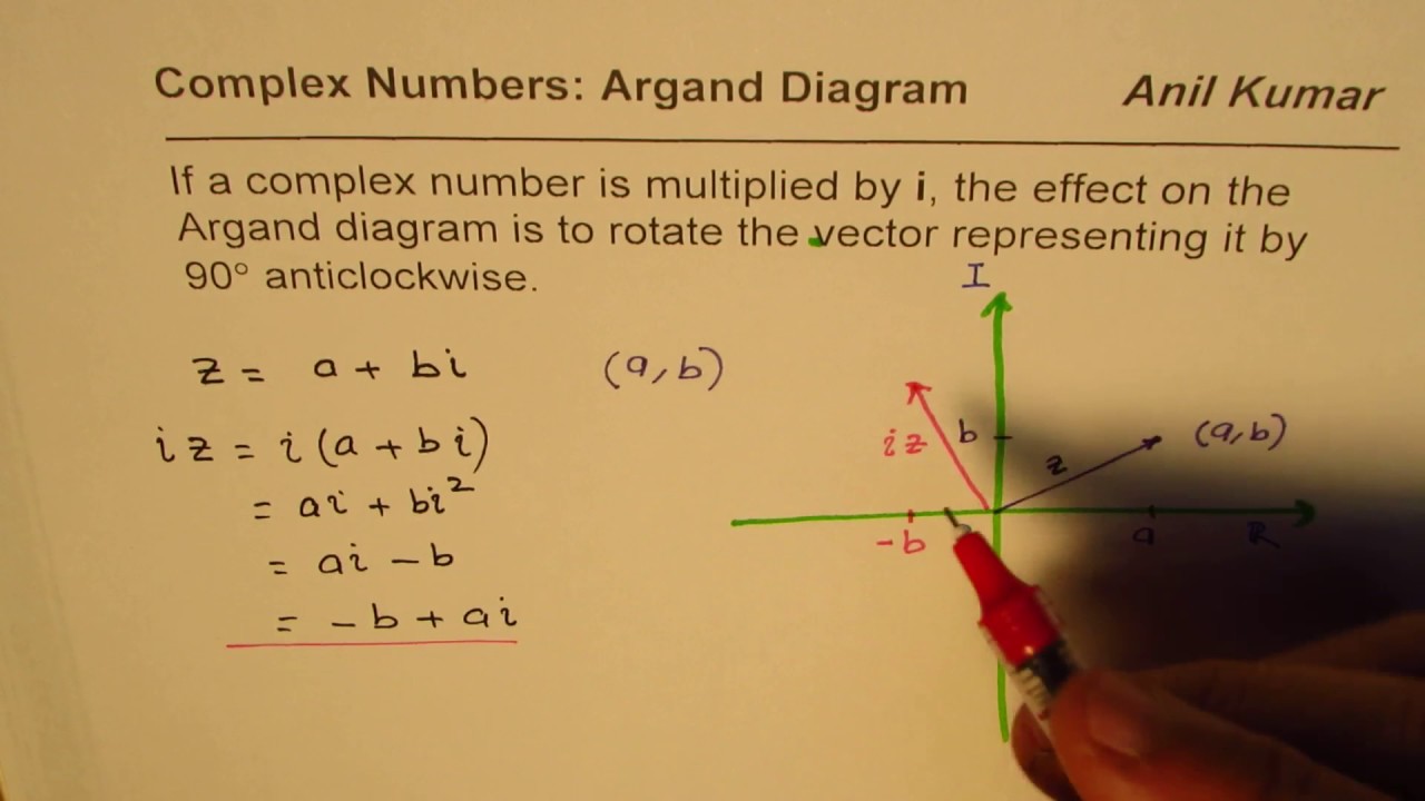 Complex Number Time Imaginary is Counter Clockwise Rotation of 90 Degrees