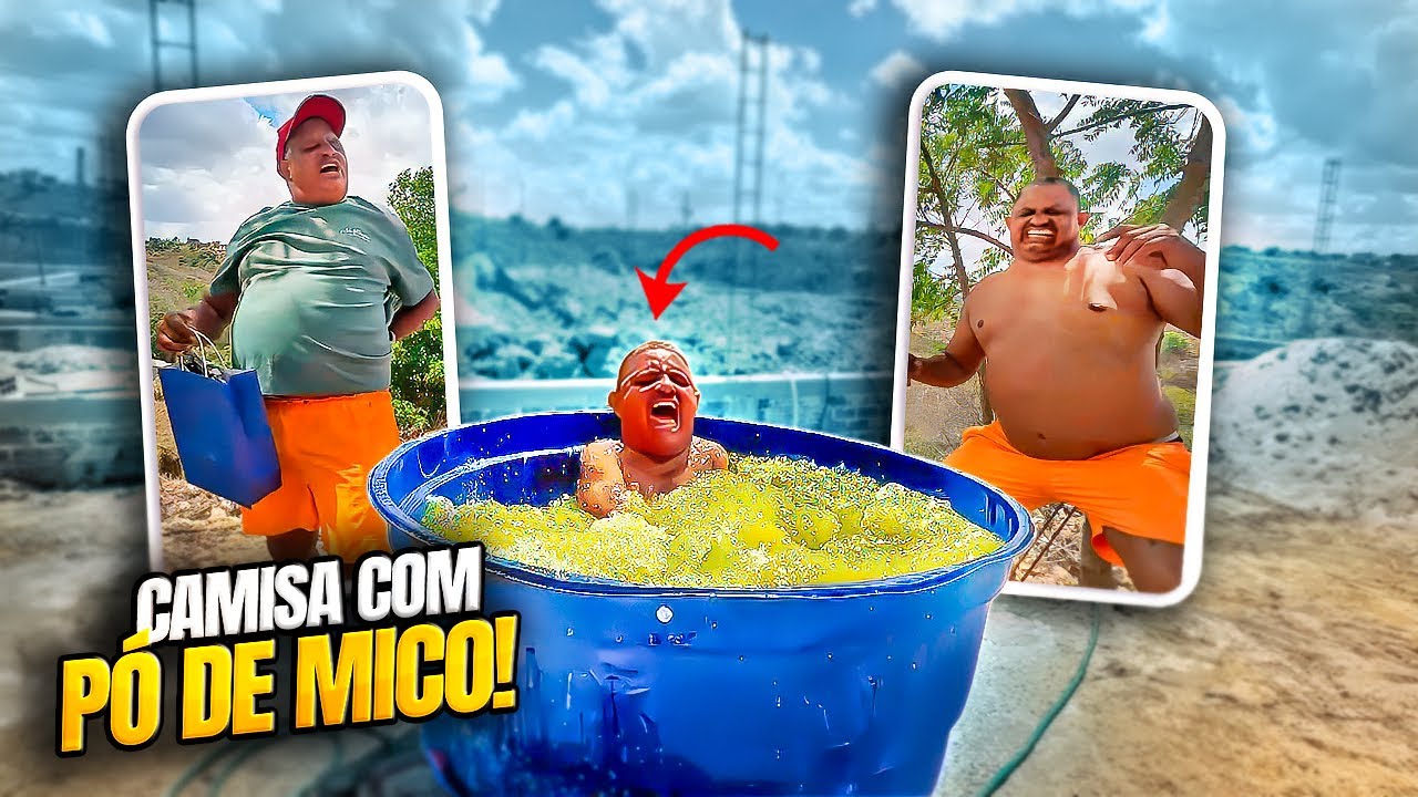 BIRÓ VESTIU A CAMISA COM PÓ DE MICO QUE GANHOU DO BETO TIZIU! 😂😂 | BETO TIZIU
