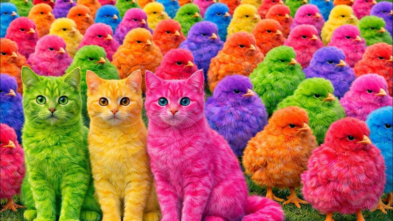 Tangkap Ayam Lucu, ayam warna warni, ayam rainbow, kelinci lucu, bebek lucu, ikan koi, Hewan Lucu