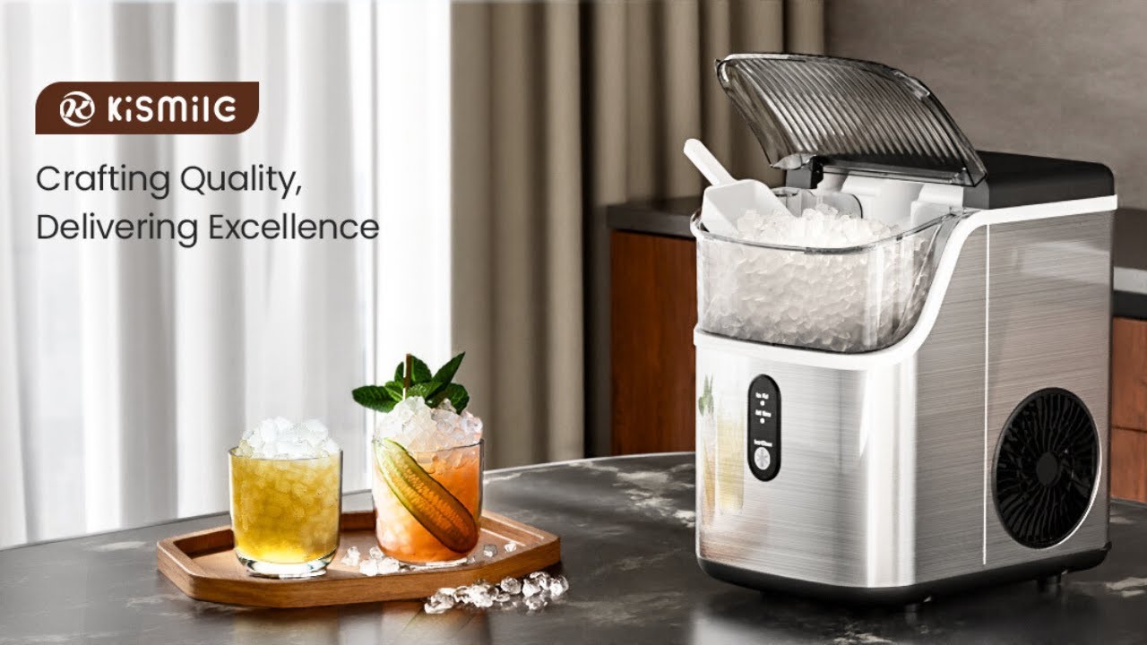 Kismile Nugget Ice Maker: Chewable Ice in 7 Minutes!