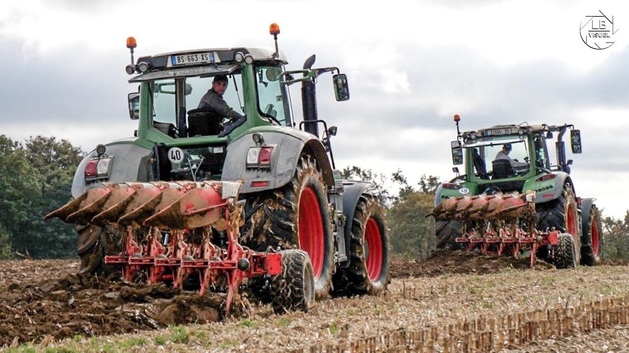 FENDT 819 et 720 au labour avec 2 Pöttinger 💪