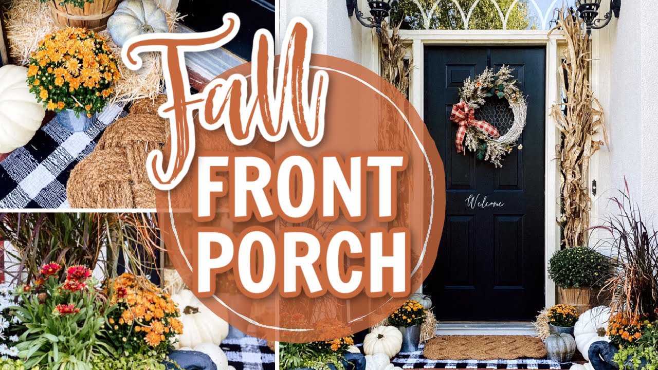 FARMHOUSE FALL FRONT PORCH MAKEOVER! | SMALL FRONT PORCH DECORATING IDEAS FOR FALL 2020