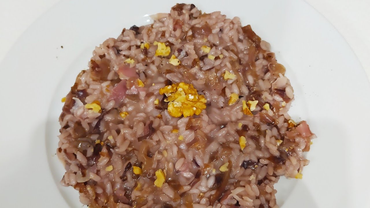 Risotto radicchio, speck e noci (vi svelo il segreto per non renderlo amaro)