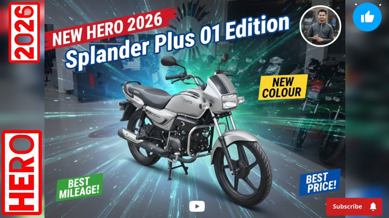 2026 Hero Splendor plus 01 Edtion New Colour😱 Complete Detailed Review price mileage Review✅