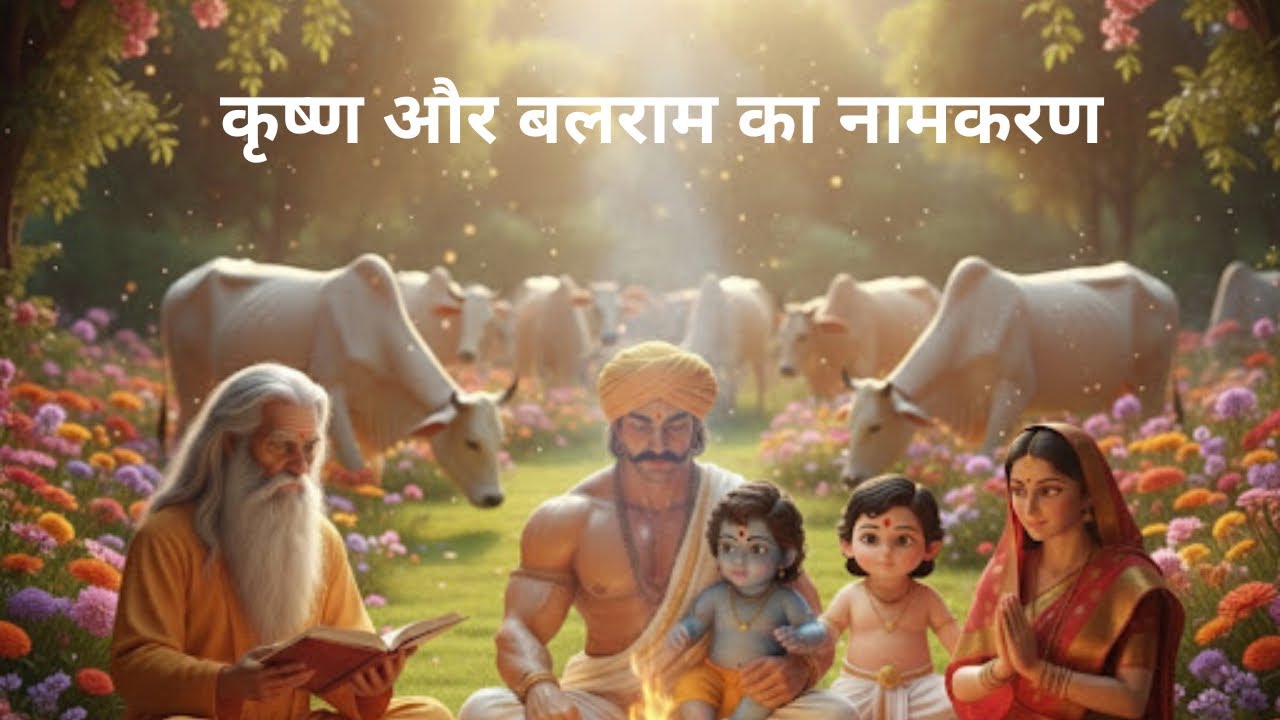 कृष्ण और बलराम का नाम गुपत समारोह॥गौ माता बन के आई मेहमान#krishna #hindistories #bhakti 