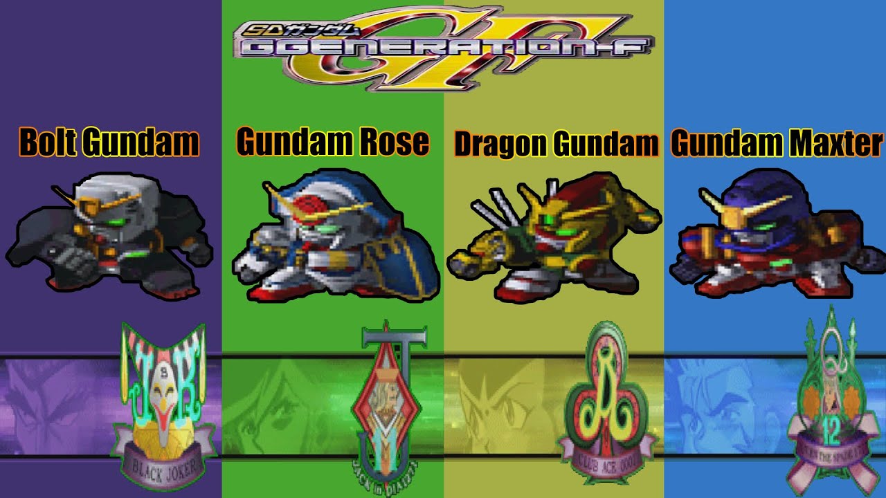 [ENG Sub]SD Gundam G Generation F -  Gundam Bolt, Rose, Dragon & Maxter Attacks