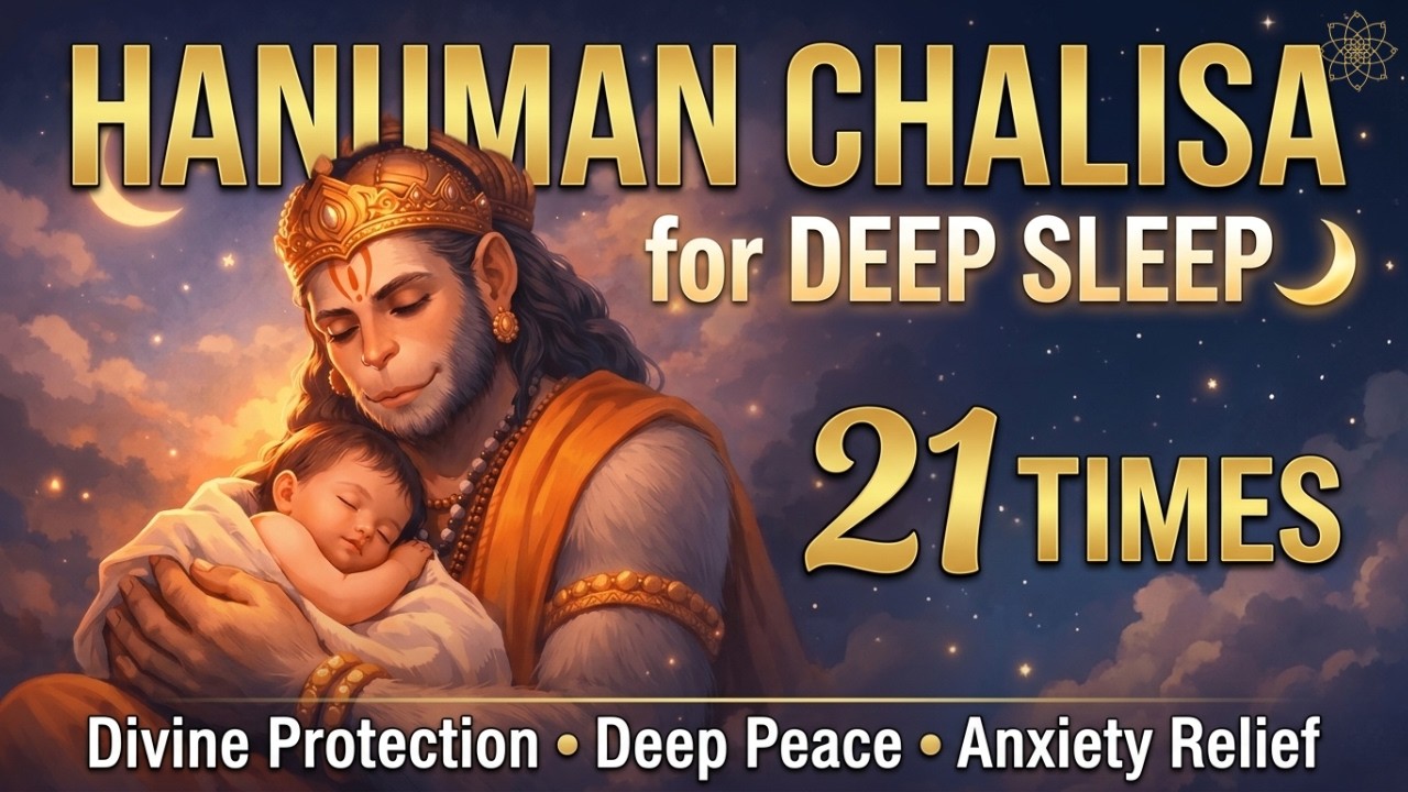 Hanuman Chalisa for Deep Sleep 🌙 | Divine Protection of Ram Bhakt Hanuman (21 Times)
