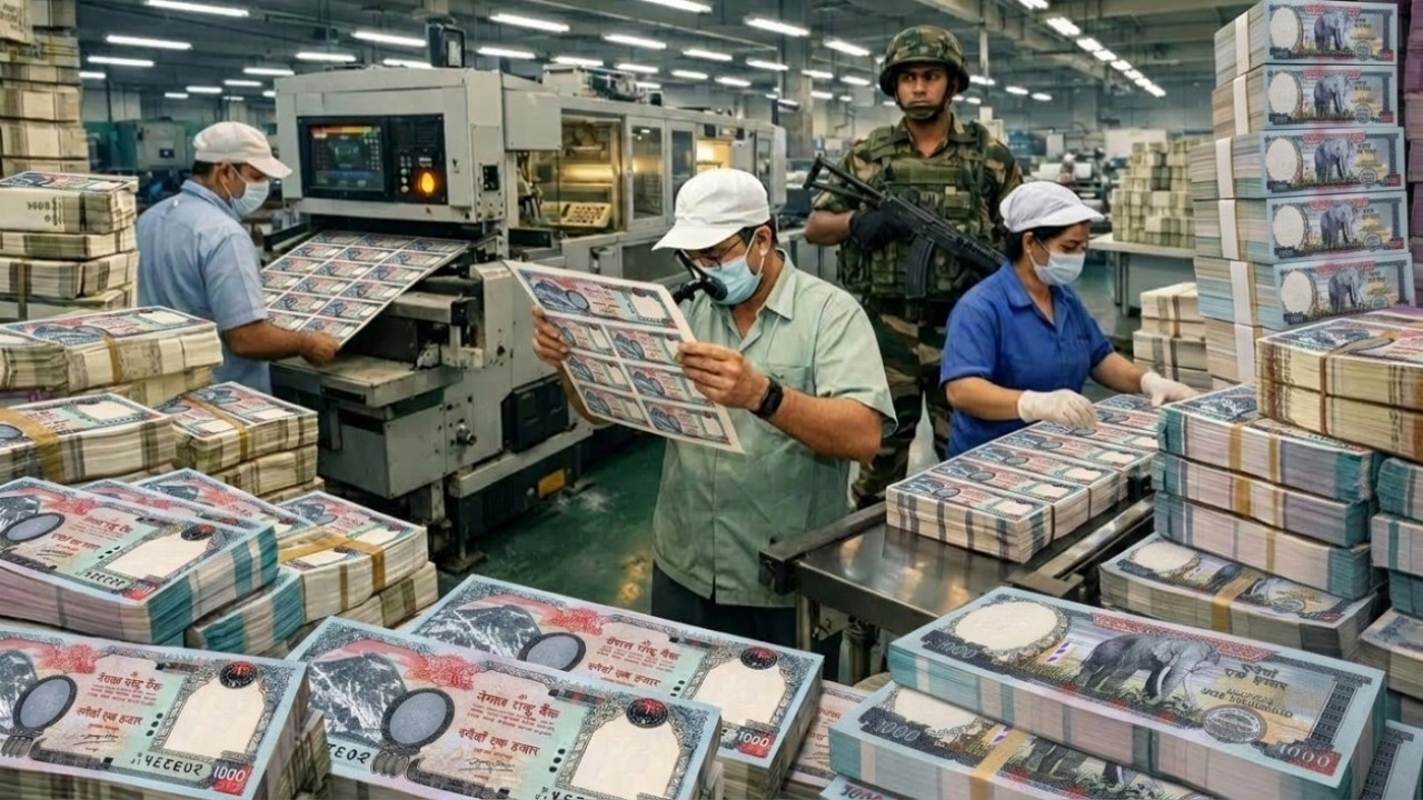 Inside Nepal's Money Factory: The Currency Featuring 8,848-Meter Mount Everest (Full Process)