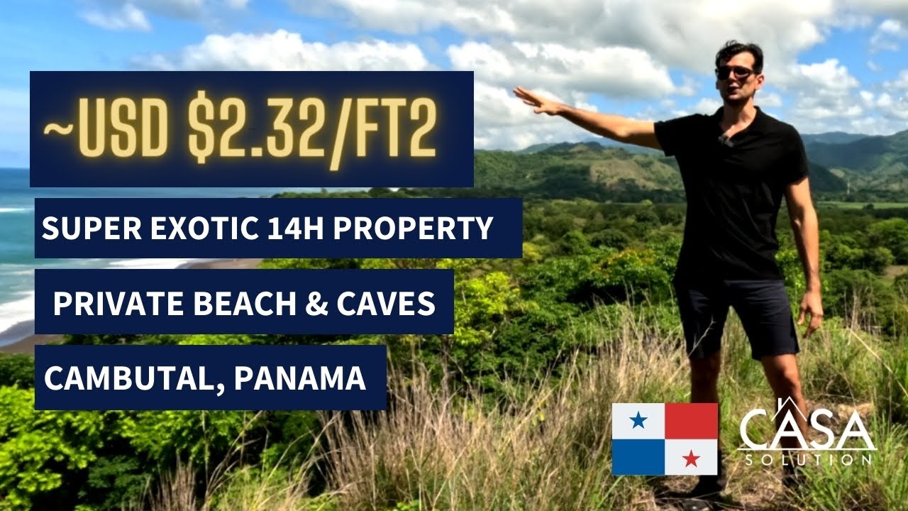 Super Exotic 36 Beachfront Acres For Sale in Cambutal, Panama