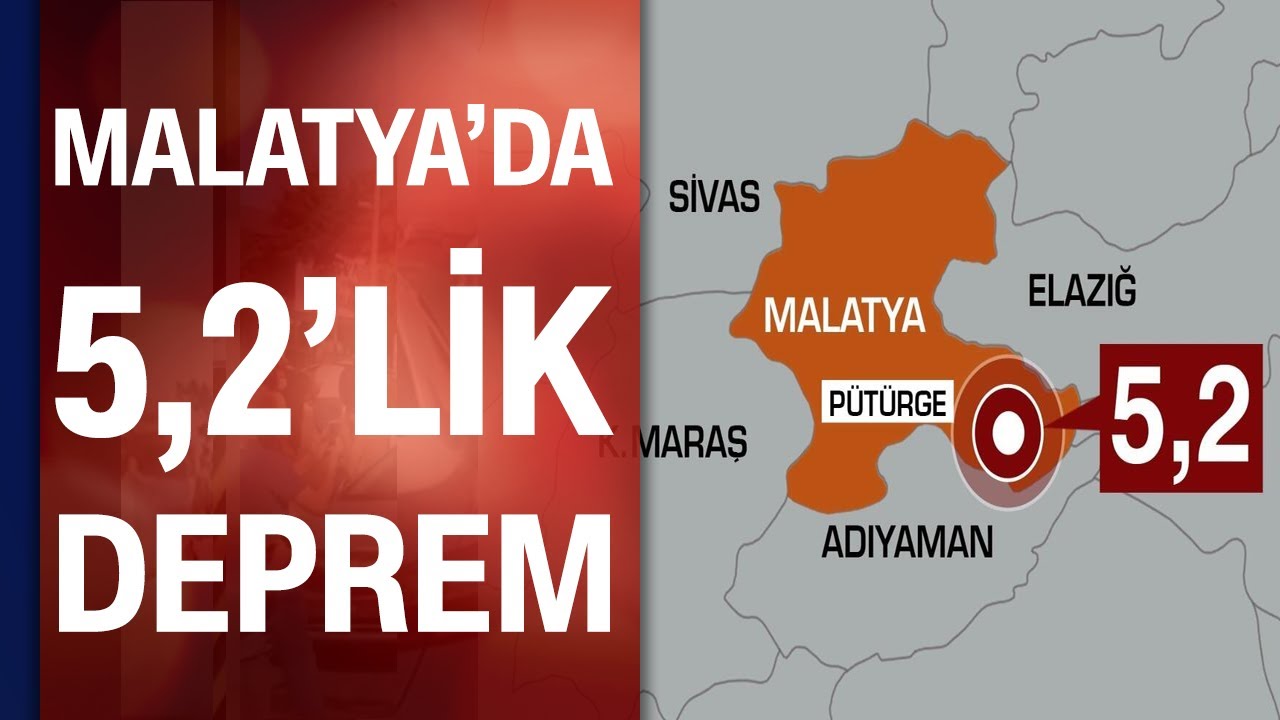 Malatya'da 5,2'lik korkutan deprem!