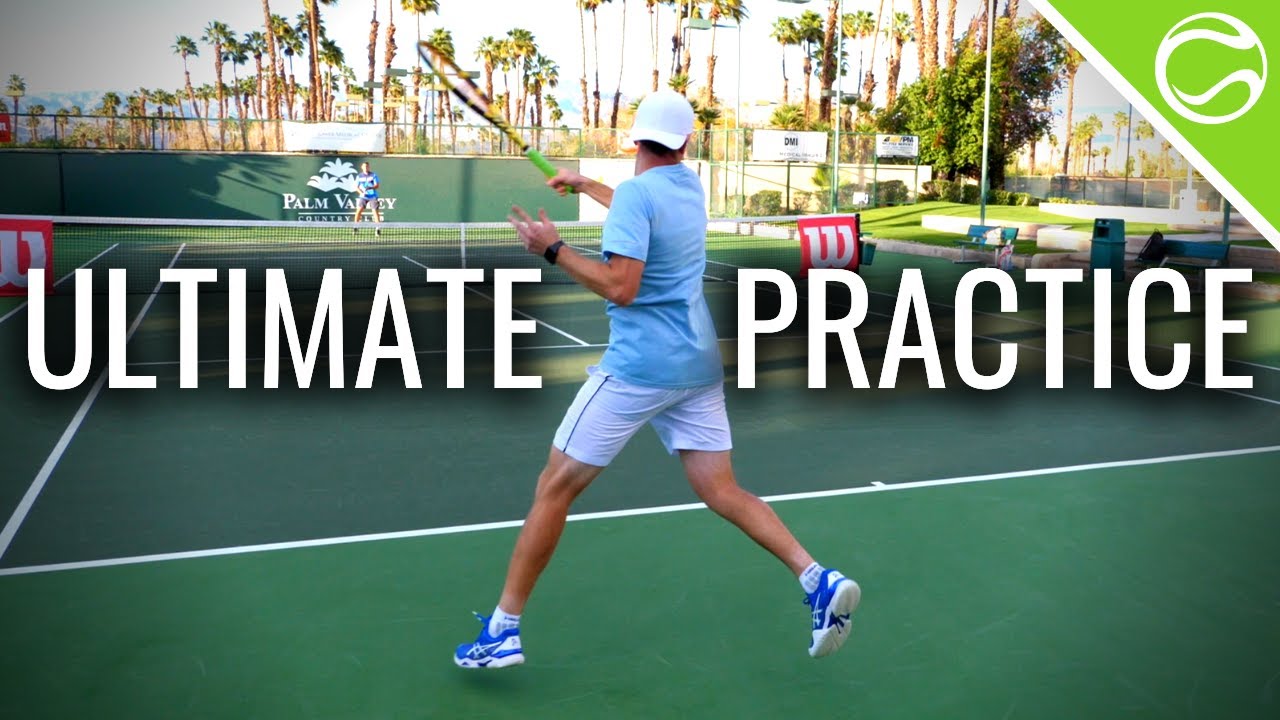 Ultimate Pro Tennis Practice in Court Level View by Top Tennis Training
