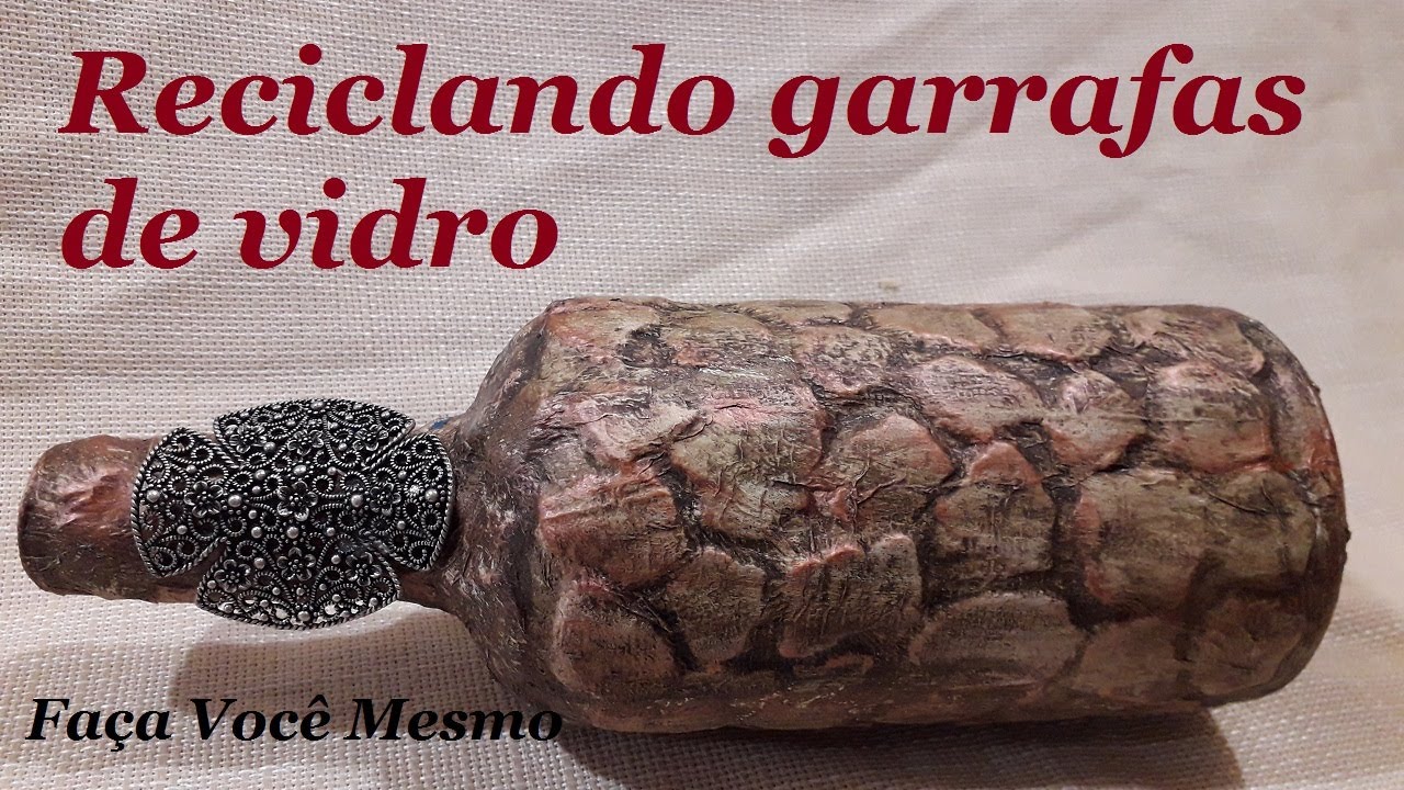 GARRAFA DECORADA COM CAIXA DE OVOS - RECICLANDO GARRAFAS DE VIDRO @luci buzo