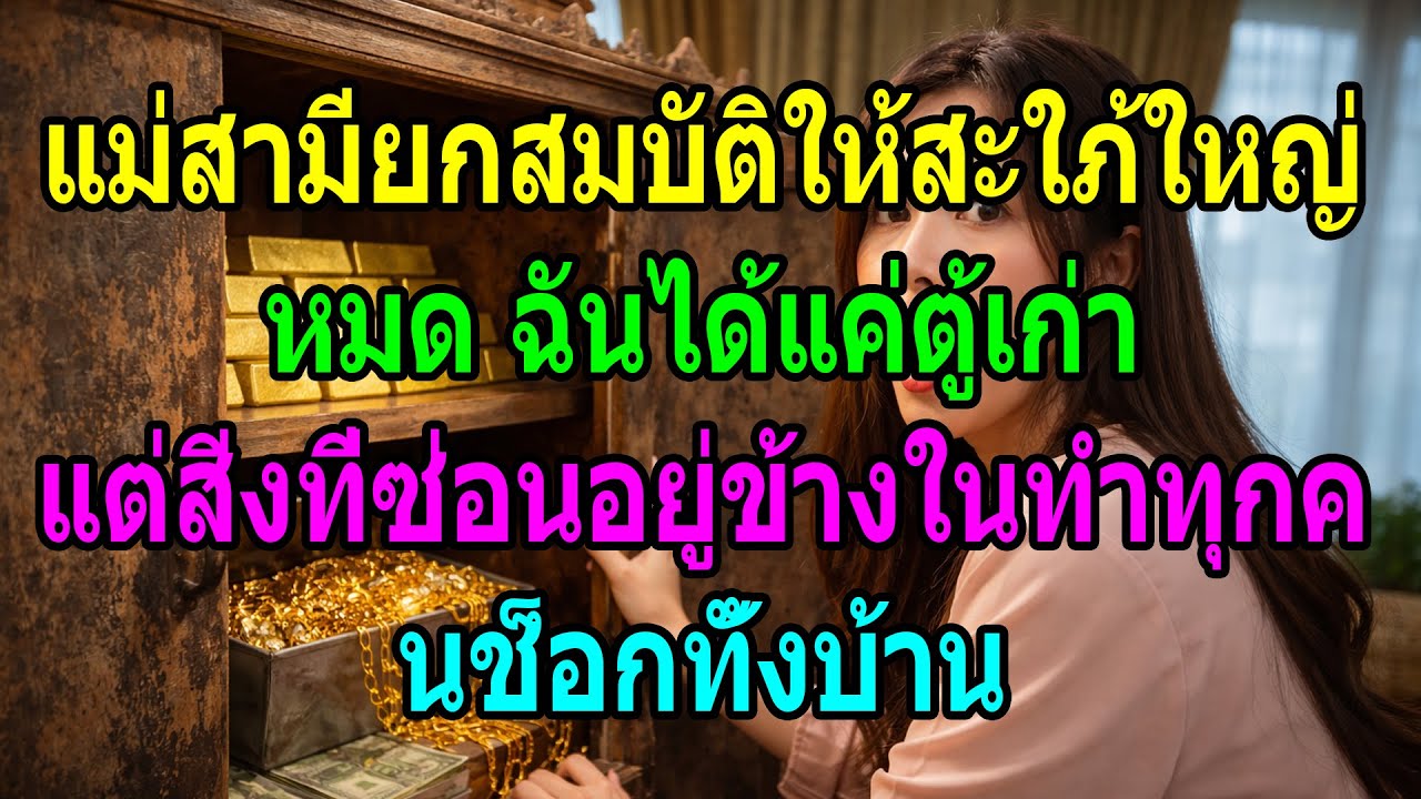 แม่สามียกสมบัติให้สะใภ้ใหญ่ ฉันได้ตู้เก่า แต่ความลับข้างในทำทั้งบ้านช็อก