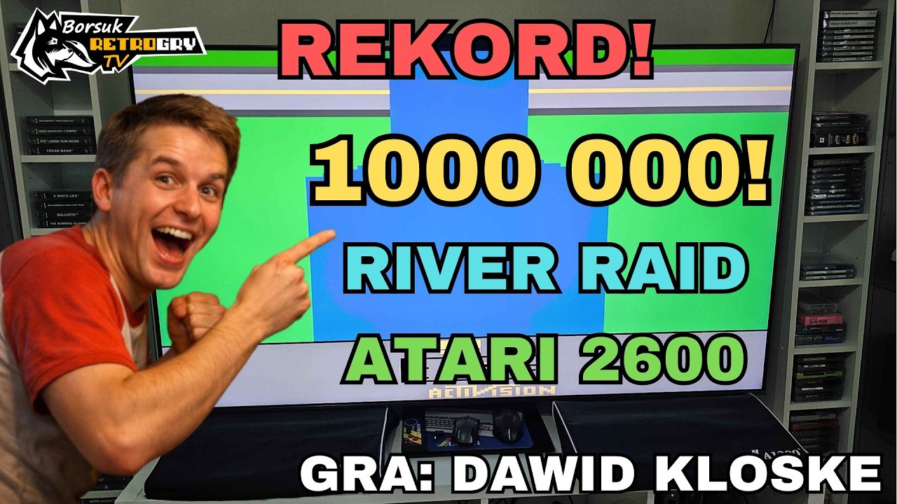 REKORD W RIVER RAID na ATARI 2600! - 1000 000 (słownie: milion) punktów robi DAWID KLOSKE!