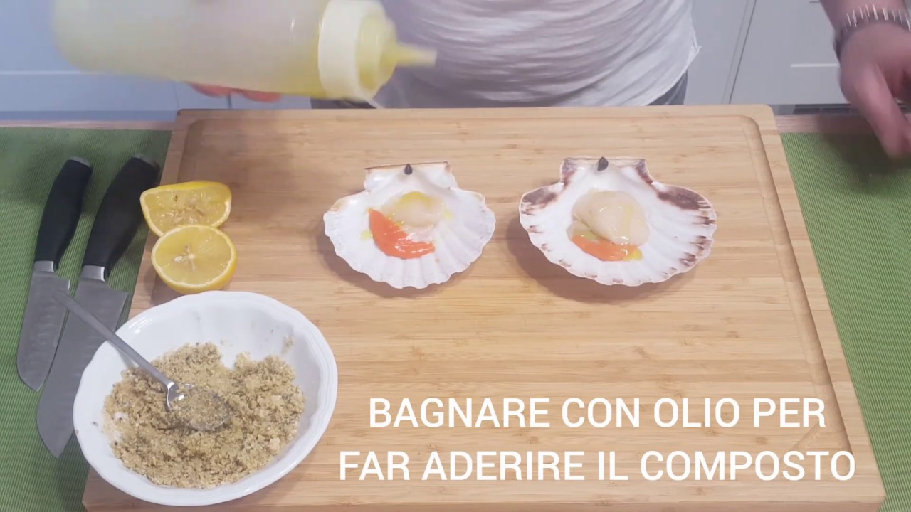 FRUTTI DI MARE ALLA GRIGLIA -(capesante gratinate)