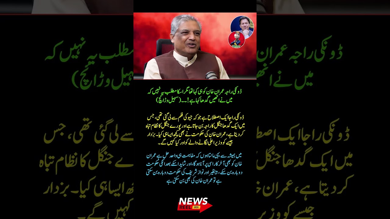 Sohail Warraich Clarifies His &ldquo;Donkey Raja&rdquo; Remark About Imran Khan