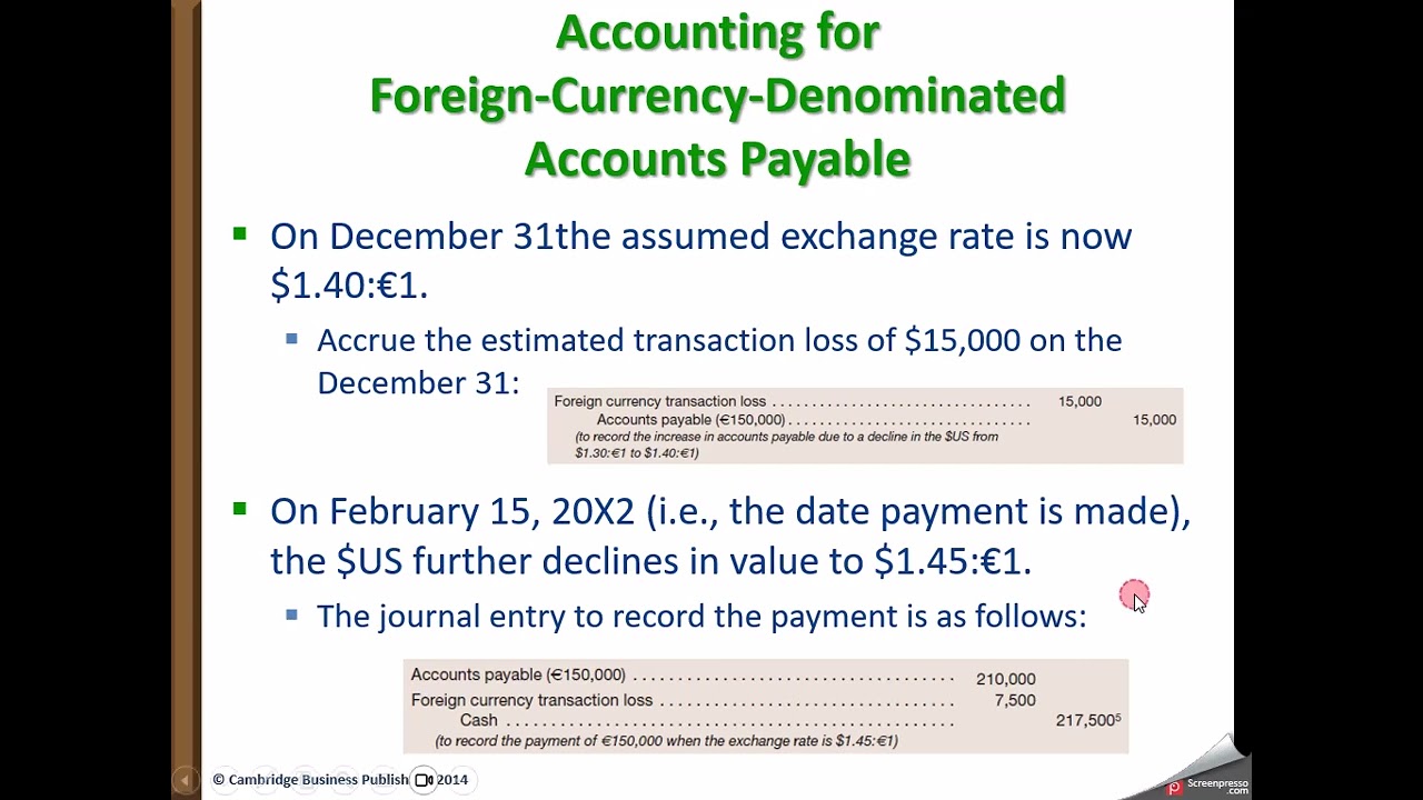 Advanced Accounting Foreign Currency Transactions Powerpoint Discussion