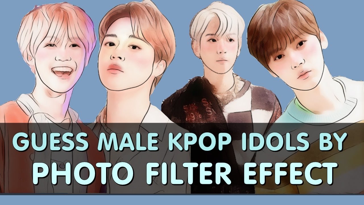 Guess Male K-Pop Idols by Photo Filter Effect !!!