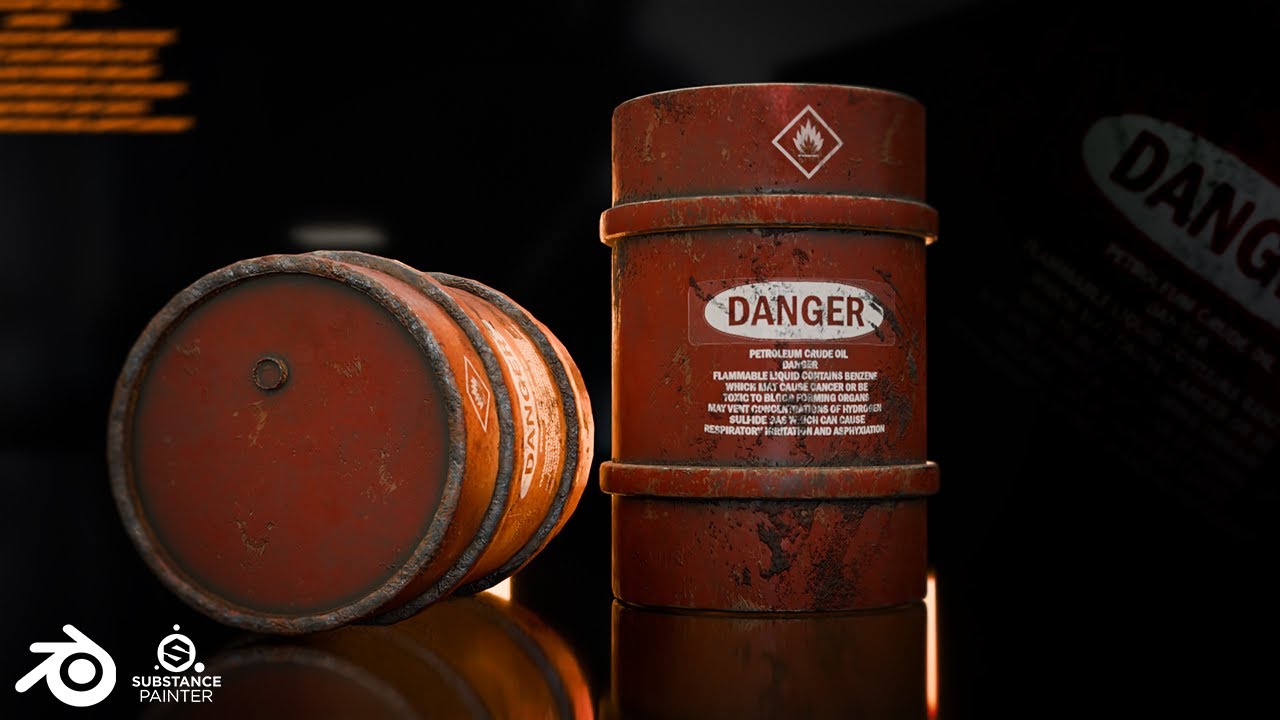 Blender tutorial : Create Oil Barrel as a Game asset