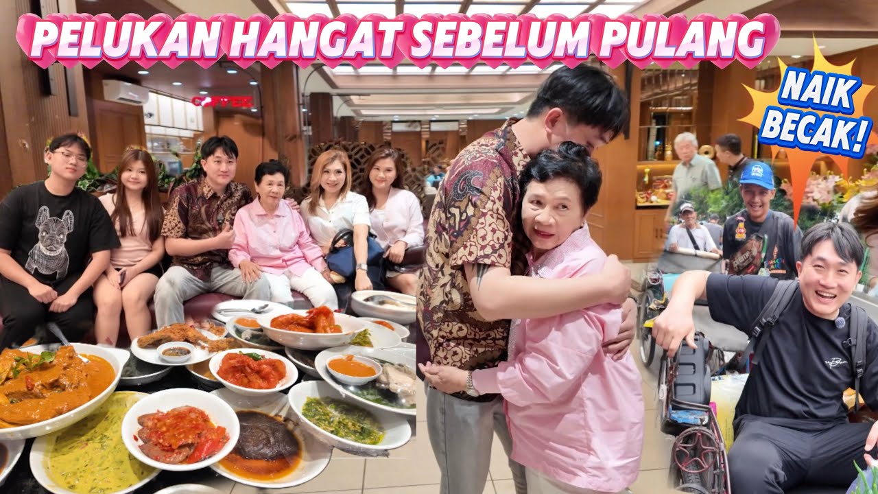 MAKAN MALAM PENUH HARU! MOMEN BAOQI DIUNDANG MAKAN IBU SIANA SEBELUM KE INDONESIA! 