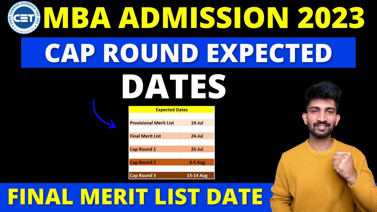 MBA Cap Round Dates 2023 | MBA-CET Admission Process 2023