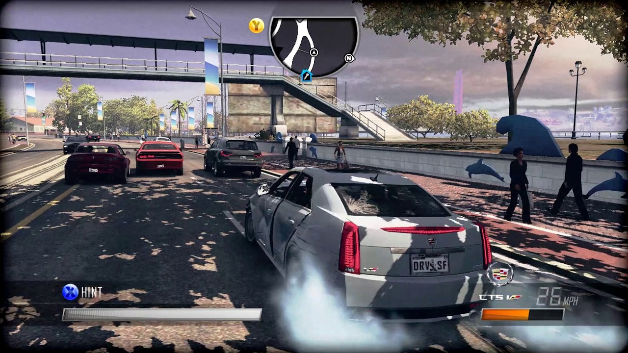 Challenger vs Police: White Cadillac CTS-V Steps In!