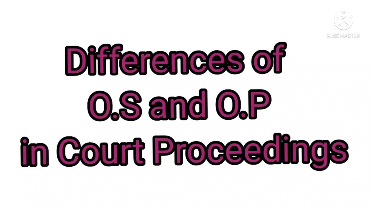 Original Suit (O.S)and Original Petition (O.P)@VithivilakagaThigazh18