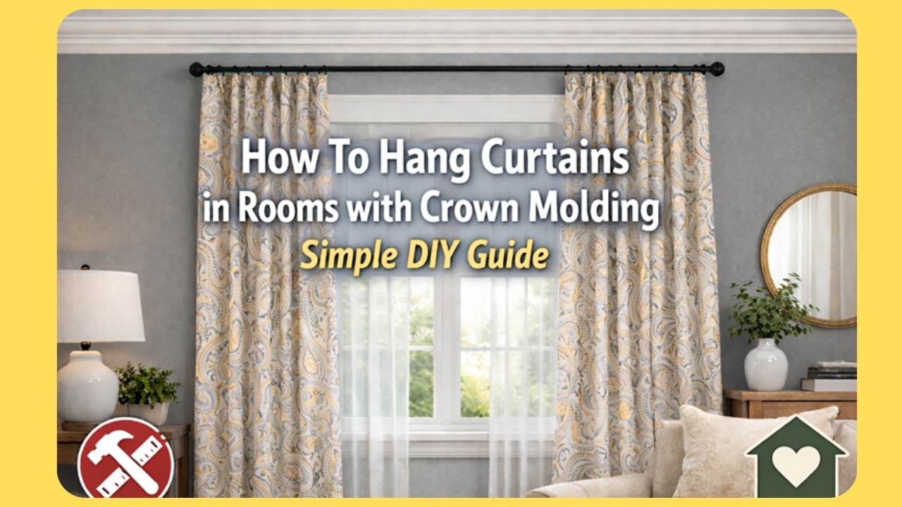 How To Hang Curtains in Rooms with Crown Molding | Simple DIY Guide