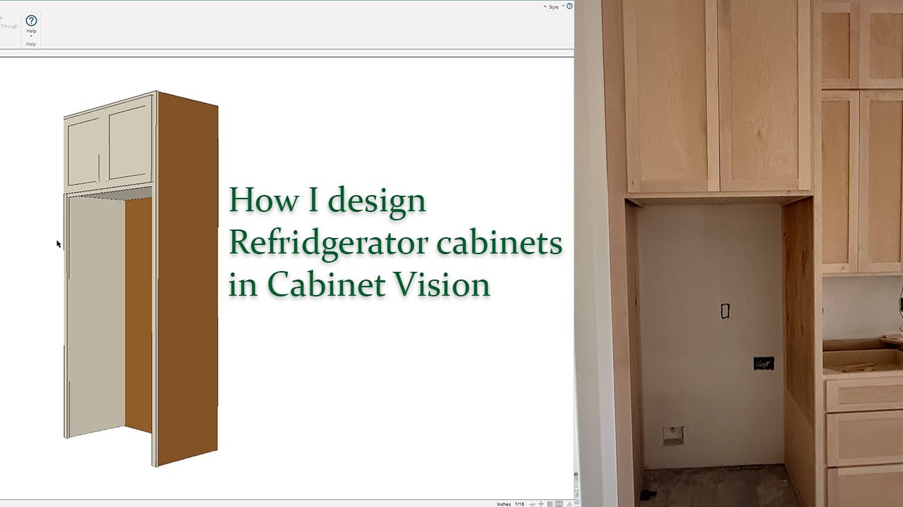 How I design refrigerator cabinets in Cabinet Vision 2024.4